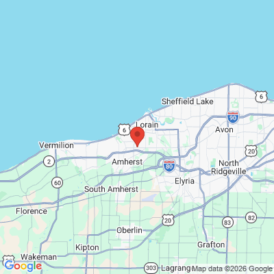 Map to  office in Amherst, OH