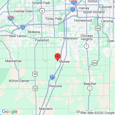 Map to  office in Monee, IL