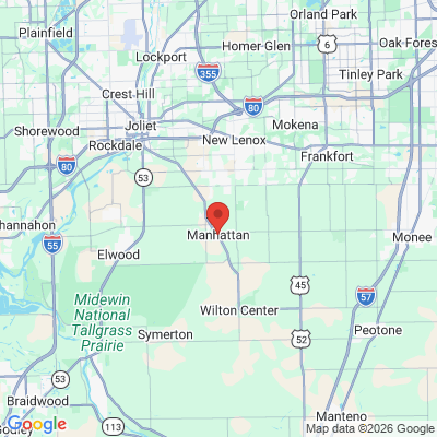 Map to  office in Manhattan, IL