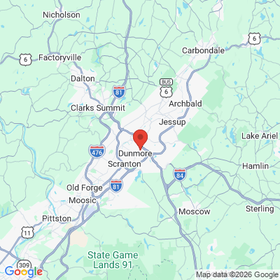 Map to  office in Dunmore, PA