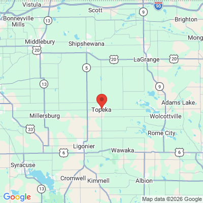 Map to  office in Topeka, IN
