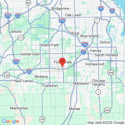 Map to  office in Tinley Park, IL
