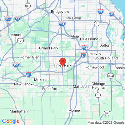 Map to  office in Tinley Park, IL