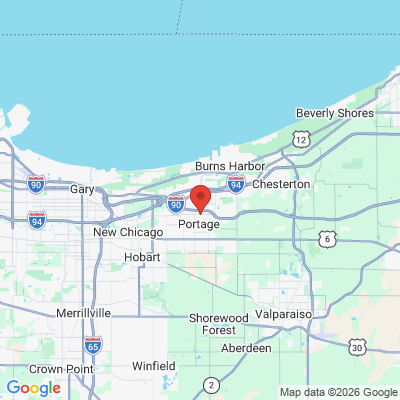 Map to  office in Portage, IN