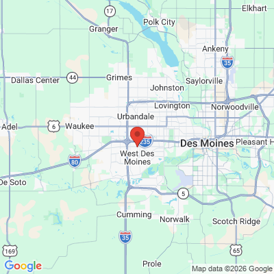 Map to  office in West Des Moines, IA