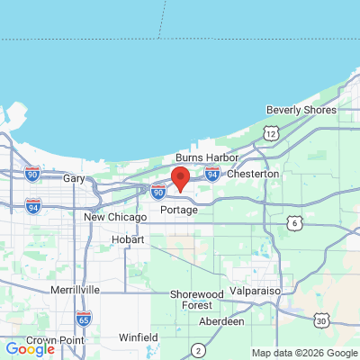 Map to  office in Portage, IN