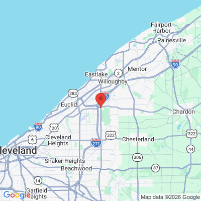Map to  office in Willoughby Hills, OH