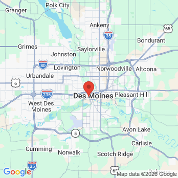 Map to Emergency Dentist Des Moines office in Des Moines, IA