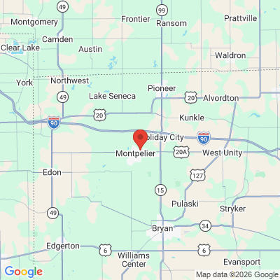 Map to  office in Montpelier, OH