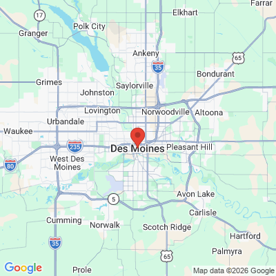 Map to  office in Des Moines, IA