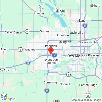 Map to  office in West Des Moines, IA