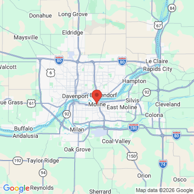 Map to  office in Moline, IL