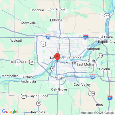 Map to  office in Rock Island, IL