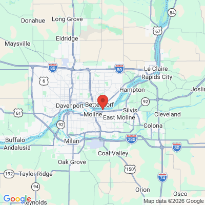 Map to  office in Moline, IL