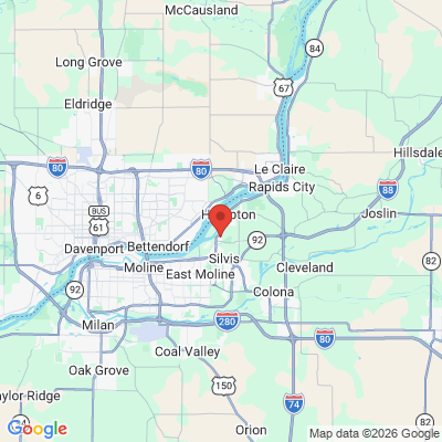 Map to  office in East Moline, IL