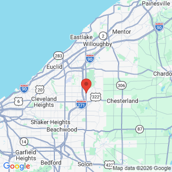 Map to Cleveland Center for Integrative Dentistry office in Mayfield, OH