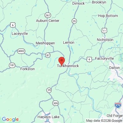 Map to  office in Tunkhannock, PA