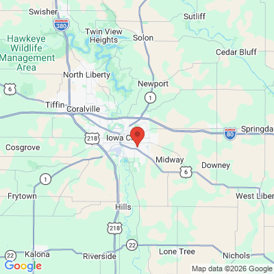 Map to  office in Iowa City, IA