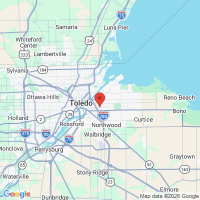 Map to  office in Oregon, OH