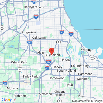 Map to  office in Blue Island, IL