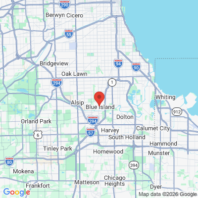 Map to  office in Blue Island, IL