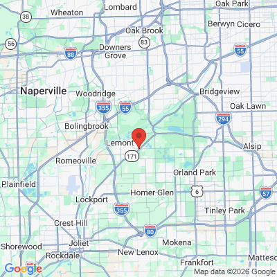 Map to  office in Lemont, IL