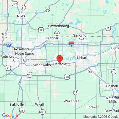 Map to  office in Osceola, IN