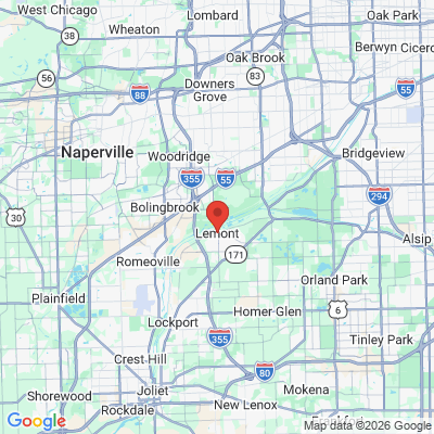 Map to  office in Lemont, IL