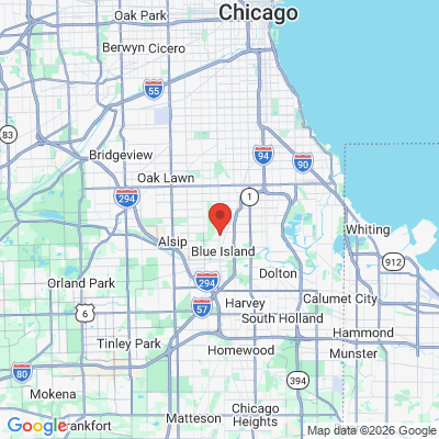 Map to  office in Blue Island, IL