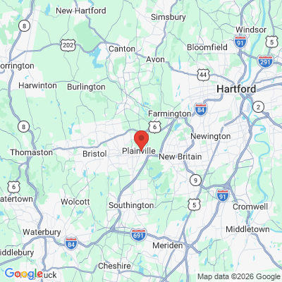 Map to  office in Plainville, CT