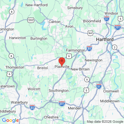 Map to  office in Plainville, CT