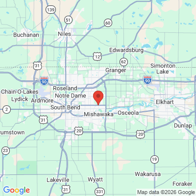 Map to  office in Mishawaka, IN