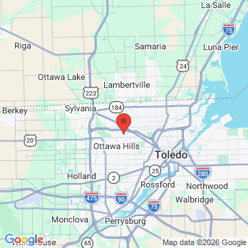 Map to Westgate Family Dental office in Toledo, OH