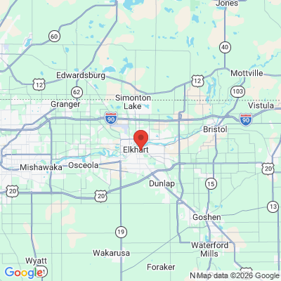 Map to  office in Elkhart, IN
