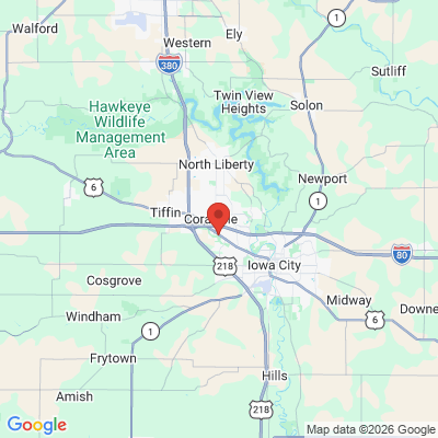 Map to  office in Coralville, IA