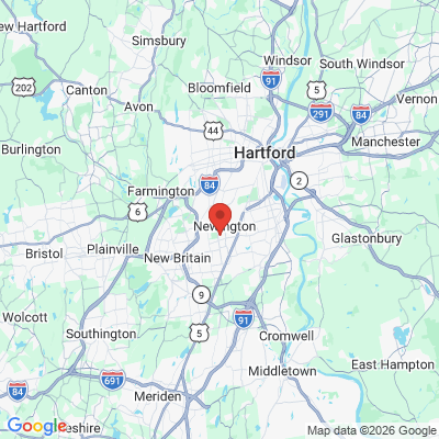 Map to  office in Newington Children's Dentistry