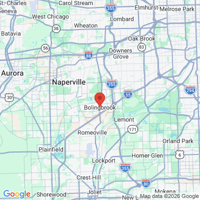 Map to  office in Bolingbrook, IL