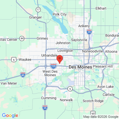 Map to  office in Windsor Heights, IA