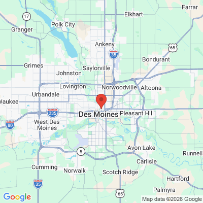 Map to  office in Des Moines, IA