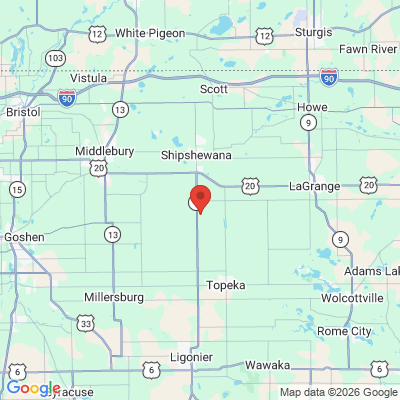 Map to  office in Topeka, IN