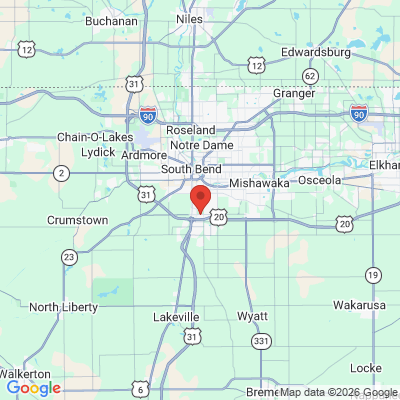 Map to  office in South Bend, IN