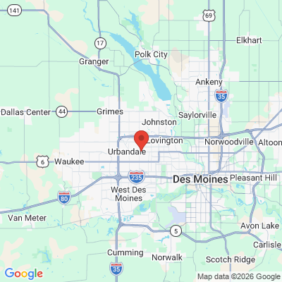 Map to  office in Urbandale, IA