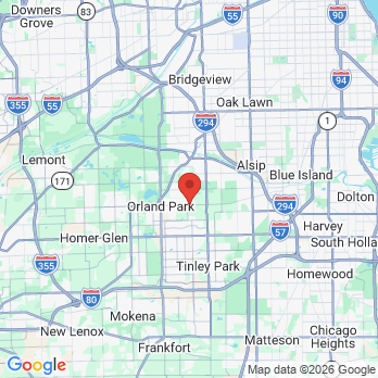 Map to Orland Park Family Dental office in Orland Park, IL