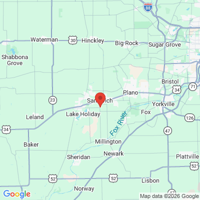 Map to  office in Sandwich, IL