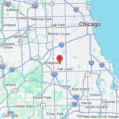 Map to  office in Burbank, IL
