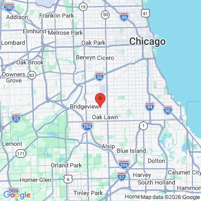 Map to  office in Burbank, IL