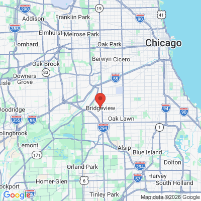 Map to  office in Bridgeview, IL