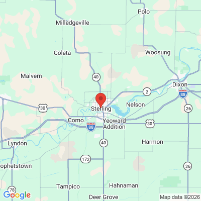Map to  office in Sterling, IL