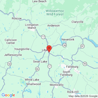 Map to  office in Liberty, NY