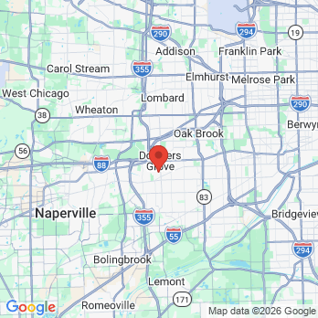 Map to White Oak Family Dental office in Downers Grove, IL